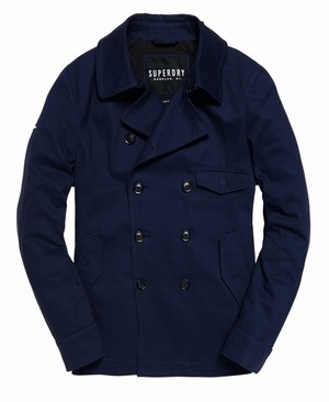 Superdry Blockade Bedford Pea Férfi Kabát Sötétkék | PRBXA9348